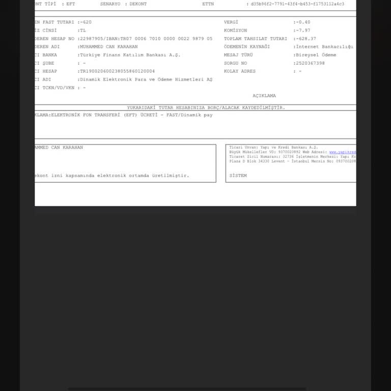 620 TL Transferi Dinamik Pay’a Geçmedi, Kesinti Ve İletişim Sorunu
