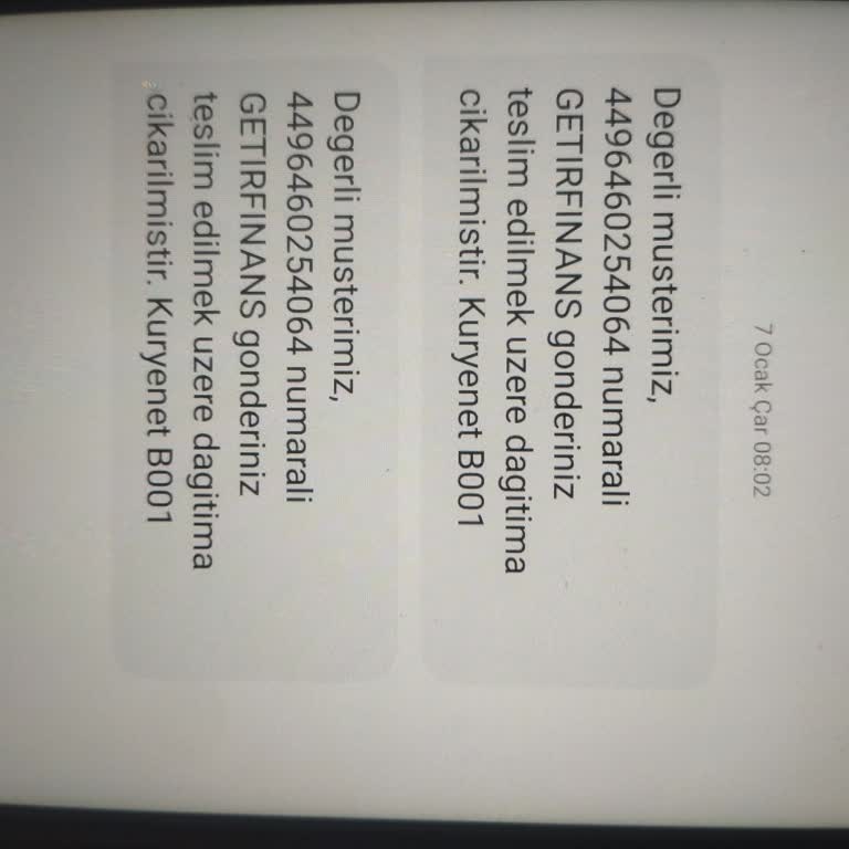 Getir Finans Banka Kartım Kuryenet Tarafından Teslim Edilmedi