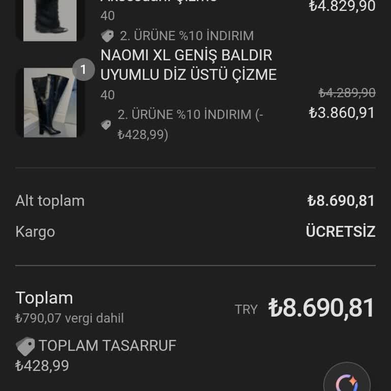 Kredi Kartı İle Ödenen Çizme Siparişi Gönderilmedi Ve İade Bekliyor