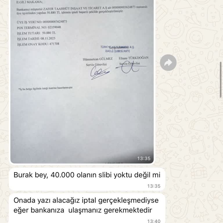Concorde Luxury Kıbrıs Oteli'nde Hatalı Otorizasyon Kodu Nedeniyle 40 Bin TL İade Gecikmesi