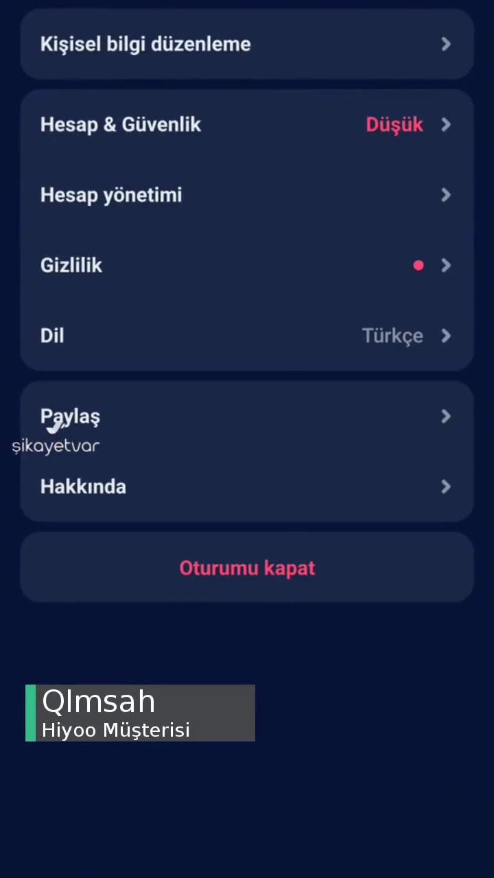 Hiyoo Hesabı Silmek İstiyorum, Yenisini Açmak İstiyorum videonun kapak resmi