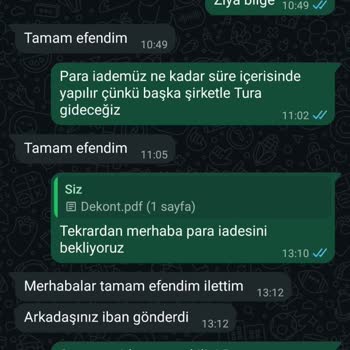 Geziden Com Turunun Ertelenmesi Ve Cevapsızlık Nedeniyle İade Talebi