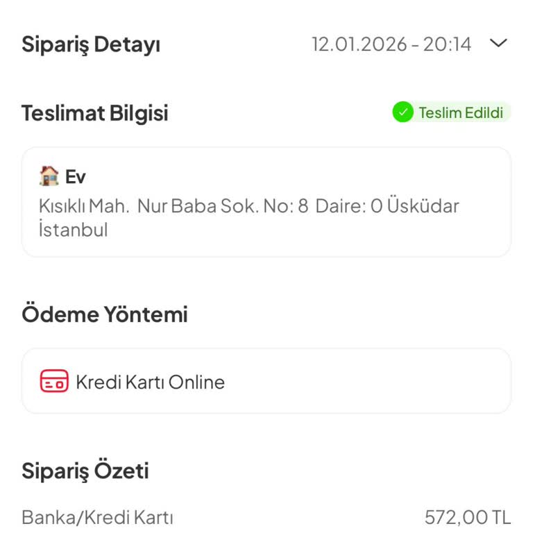 Ödemesi Alınan Popeyes Siparişinin Teslim Edilmemesi Ve İade Talebi