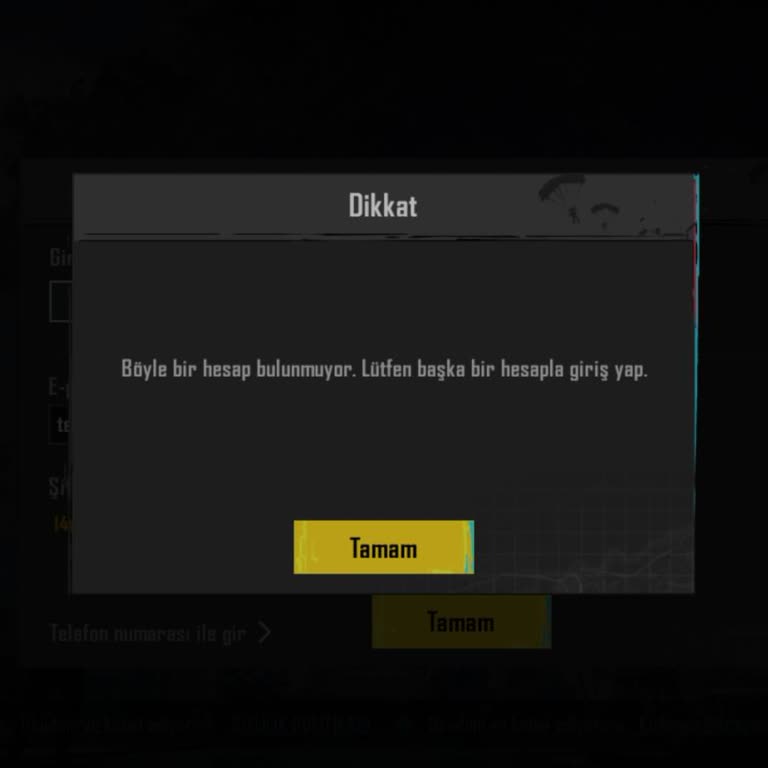 Satın Alınan PUBG Hesabının Giriş Hatası Ve İade Talebi