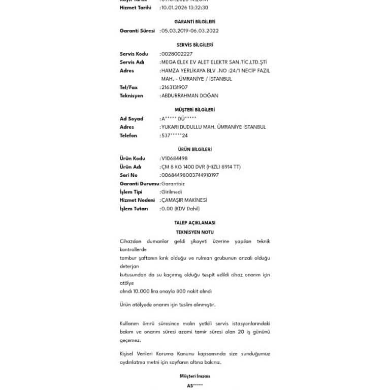 Vestel Servisinde Fiyat Artışı Ve Ek Nakliye Ücreti İtirazı