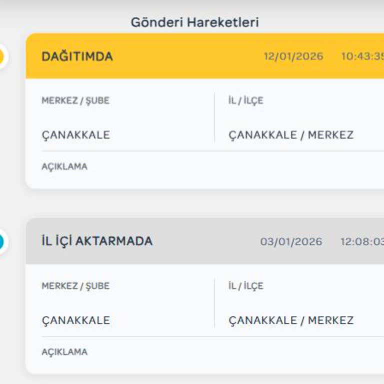 PTT Kargo’da Teslimat Gecikmesi Ve Cevapsız Destek