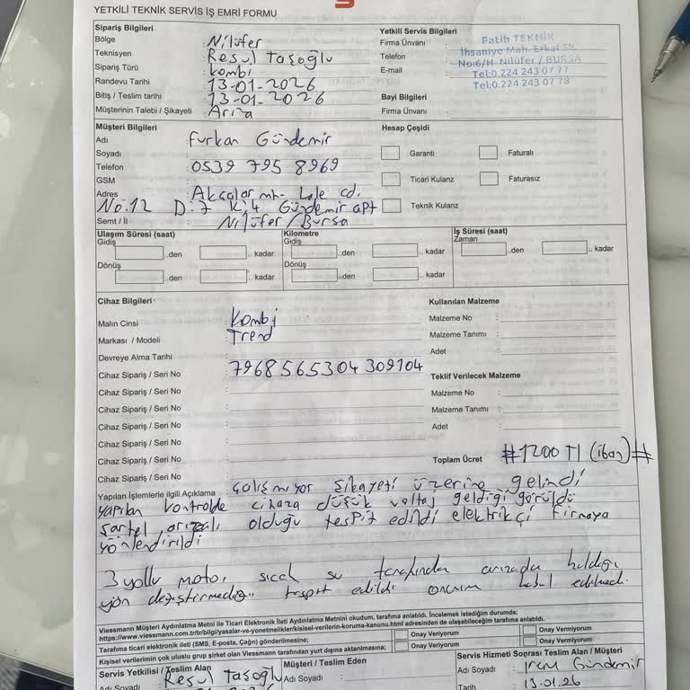 Garanti Bitiminden Hemen Sonra 7.000 TL Motor Arızası Ücreti Haksız