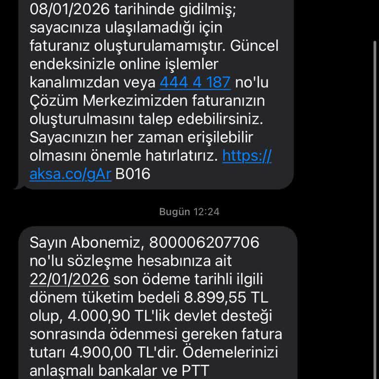 Aksa Doğalgaz Faturamda İki Kat Artışa İtiraz ve Yanıtsız Müşteri Hizmetleri