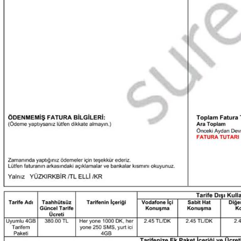 Sadık Müşteriye Aşırı Tarife Fiyat Artışı Ve Makul Teklif Talebi