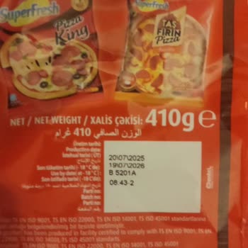 Superfresh Taş Fırın Pizzalarının Kötü Tatı Ve Kokusundan Dolayı İade İsteği