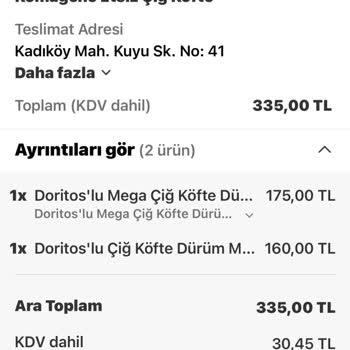 Eksik Çiğ Köfte Dürüm Teslimatı Ve Cevapsız Müşteri Hizmetleri