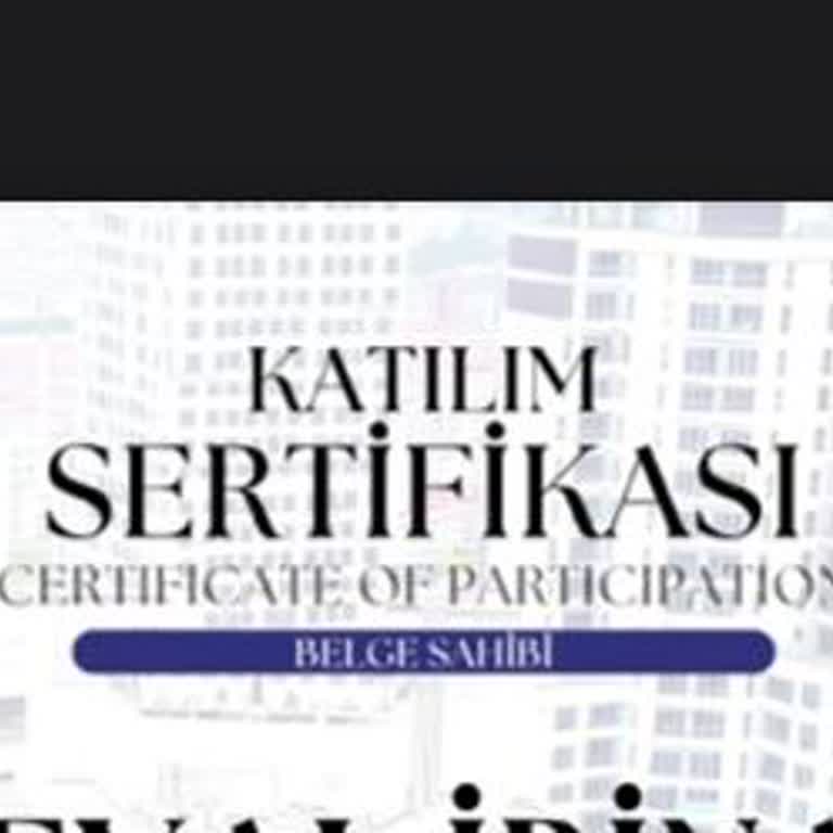Söz Verilen Sertifika Yerine Katılım Belgesi Alındı
