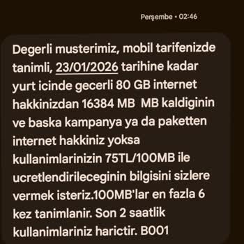 Güçlü Avantaj 80 GB Paketi Hızla Tükeniyor, Faturam Aşırı Yüksek: Açıklama Ve Düzeltme Talebi