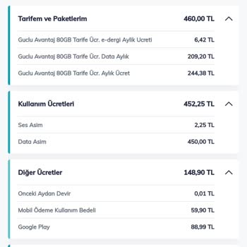 Güçlü Avantaj 80 GB Paketi Hızla Tükeniyor, Faturam Aşırı Yüksek: Açıklama Ve Düzeltme Talebi