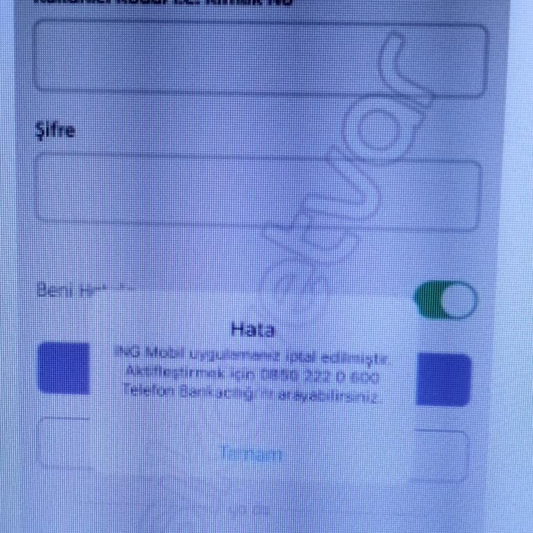 ING Mobil Uygulama İptal Edildi, Müşteri Temsilcisine Ulaşamıyorum