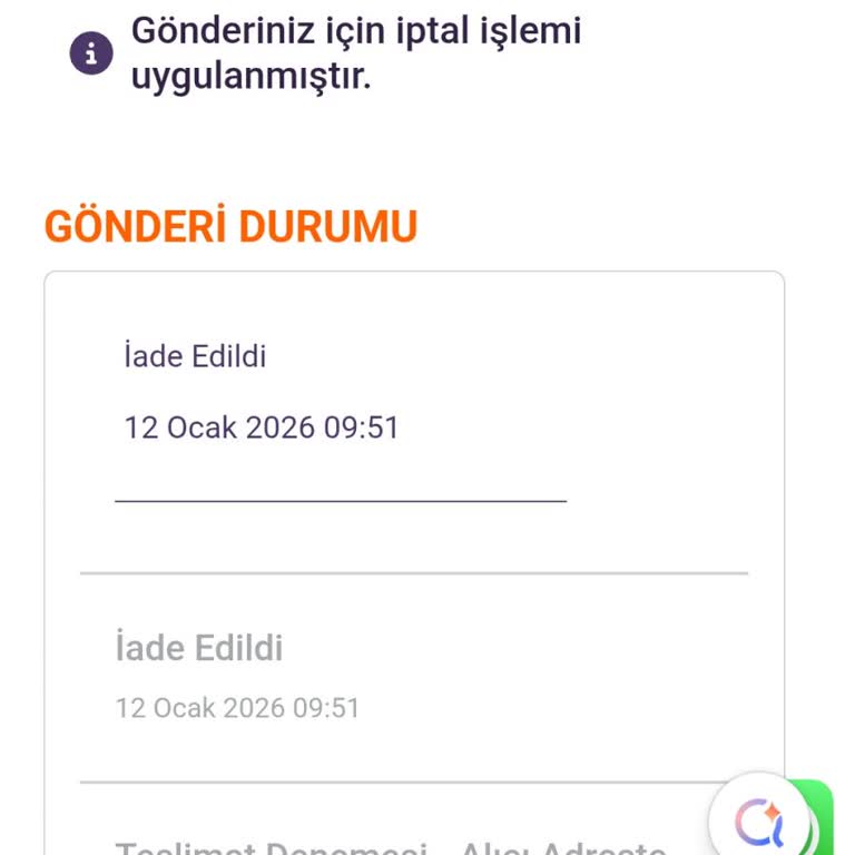 Kargo Hatası Nedeniyle İade Edilen Şalların Yeniden Gönderilmesi Talebi