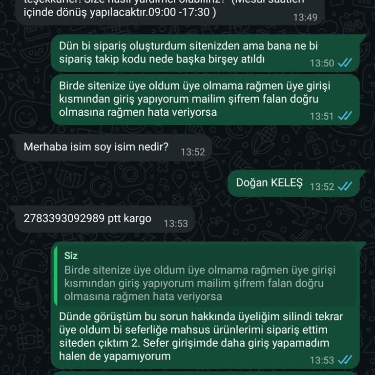 Kargo Takip Numarası Ve İletişim Eksikliği