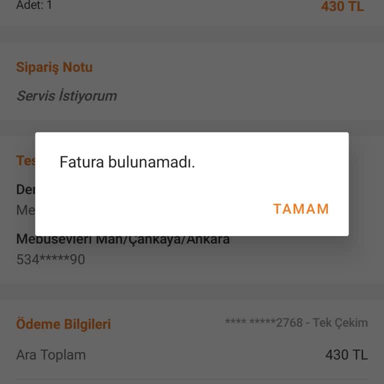 Trendyol Yemekte Çoklu Sipariş Hataları Ve İade Reddi