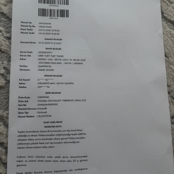 A101’den Alınan Toshiba Televizyonun Yurt Dışı Modeli Ve İade Reddi