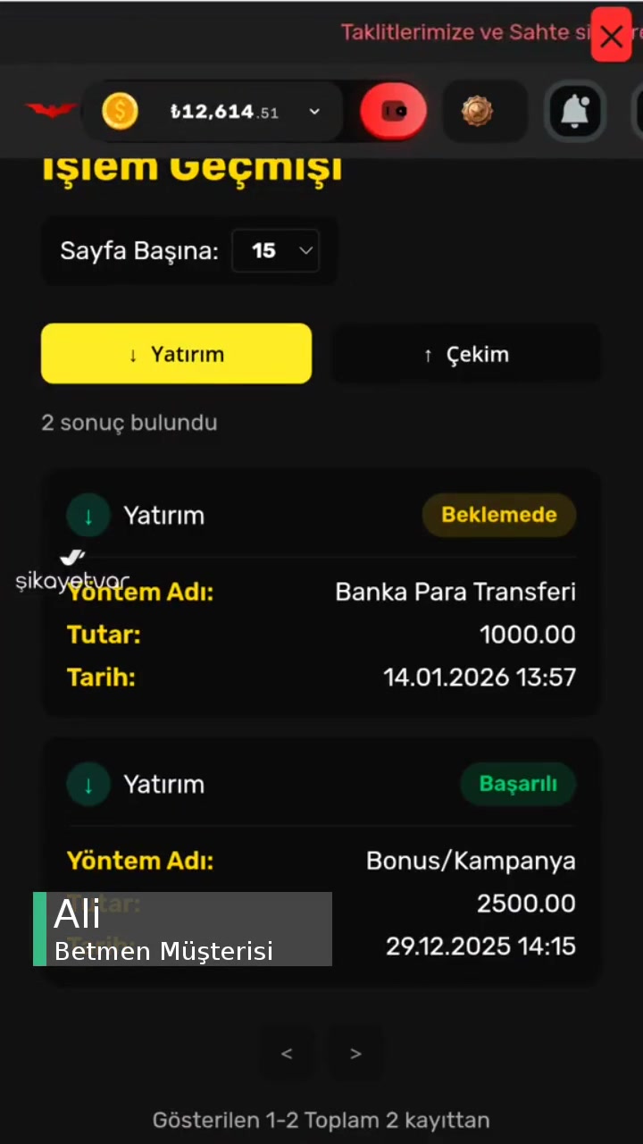 Betmen Hesabıma Paranın Geçmesini İstiyorum videonun kapak resmi