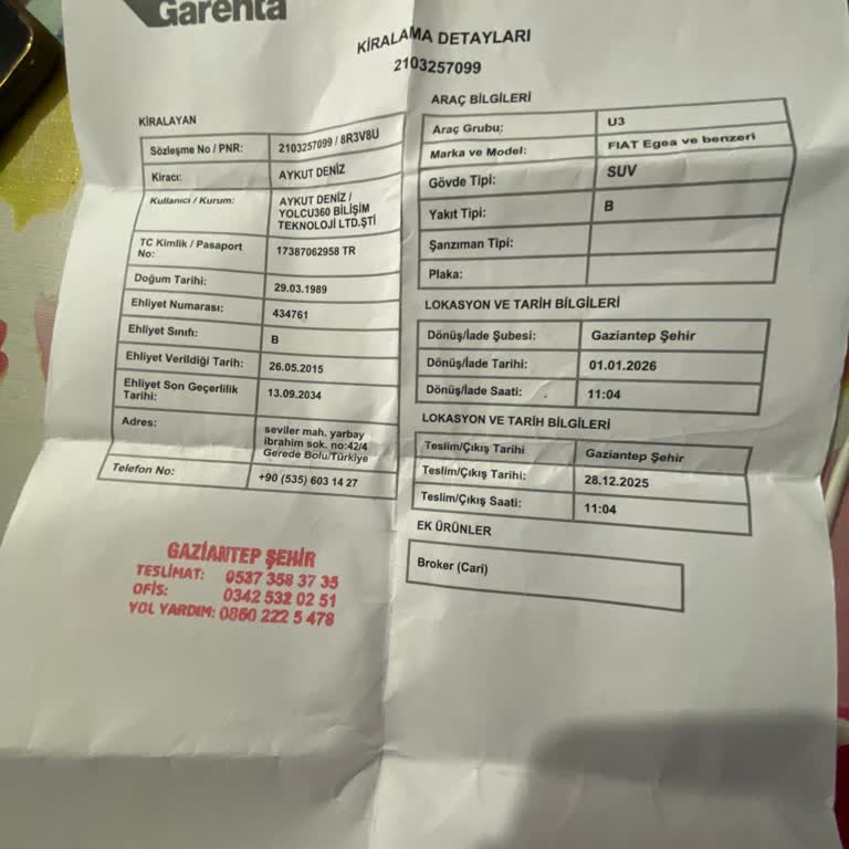 Kış Lastiği Olmadan Araç Teslimi Nedeniyle Ücret İadesi Talebi