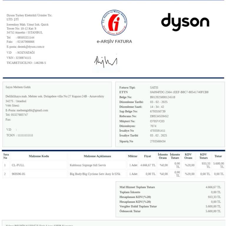 Dyson Cyclone V10 Süpürge Parça Dayanıksızlığı Ve Fahiş Servis Ücretleri
