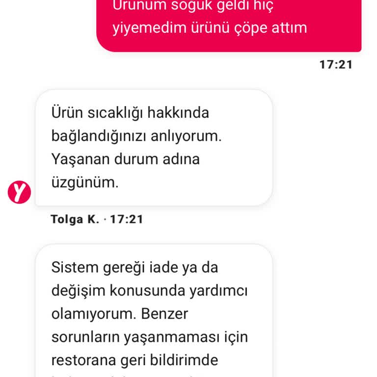 Soğuk Gelen Sipariş İçin İade Reddi Ve Müşteri Hizmetleri İlgisizliği