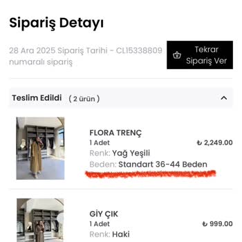 Yanıltıcı Beden Bilgisi, Ayıplı Mal, Haksız Kargo Ücreti Ve Teslimat Gecikmesi Şikayeti