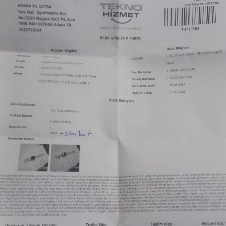 Teknosa'da Açma/Kapama Tuşu Arızası İçin Haksız Ücret Talebi Ve İlgisiz İletişim