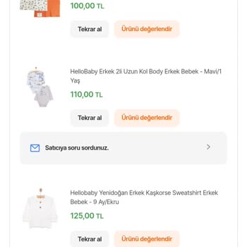 Eksik Gelen Hello Baby 2’li Uzun Kol Body Ürünü İçin Hızlı Çözüm Ve İade Talebi