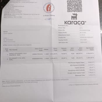 Karaca Tost Makinesinde Tekrarlanan Üretim Hataları Ve Şartsız Ücret İadesi Talebi