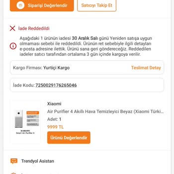 Hijyen Gerekçesiyle Reddedilen İade Talebim Ve 9.999 TL Geri Ödeme