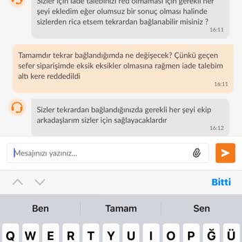 Siparişte Eksik Ürünler Ve Haksız İade Reddi