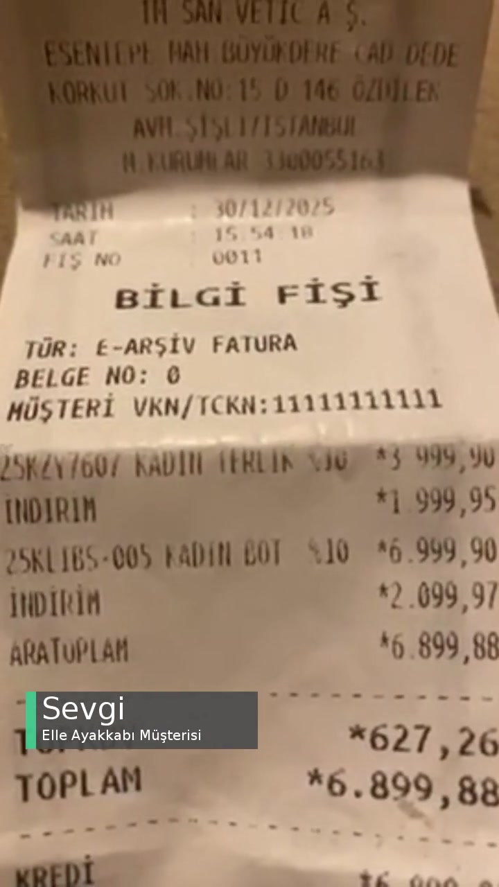 Elle Ayakkabı İade İşlemi videonun kapak resmi