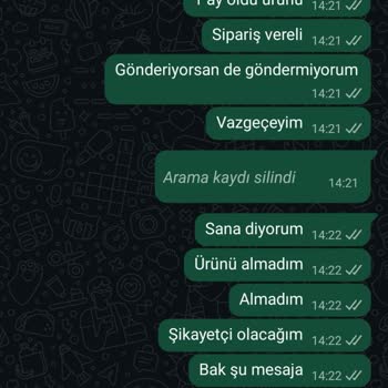 Gönderilmeyen 2000 TL’lik Deri Ceket İçin Hızlı İade Talebi