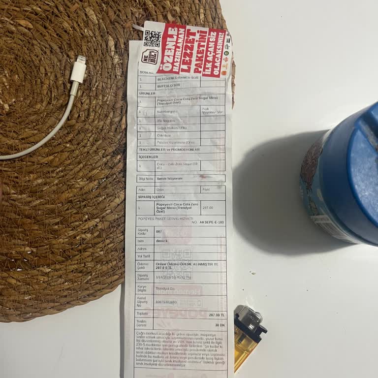 Trendyol GO'dan Bayat Popeyes Siparişinde Sağlık Riski Ve İade Talebi