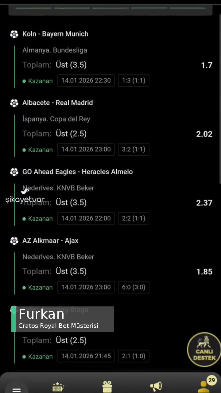 Cratos Royal Bet Paramı Sildiler Vermiyorlar videonun kapak resmi