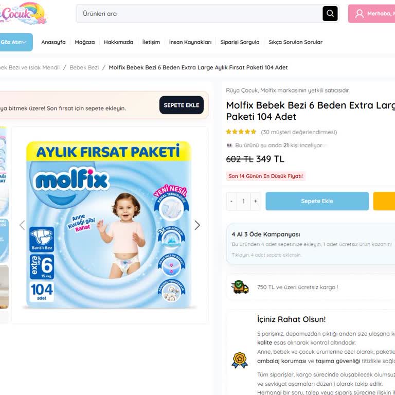 Sahte Ruyacocuk.com Sitesinde 1019 TL Ödeme Sonrası İade Talebi