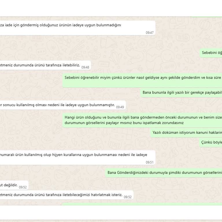 Zara Ürün İadesini Kullanılmış Göstermesiyle Reddetmesi Ve Açıklama Vermemesi