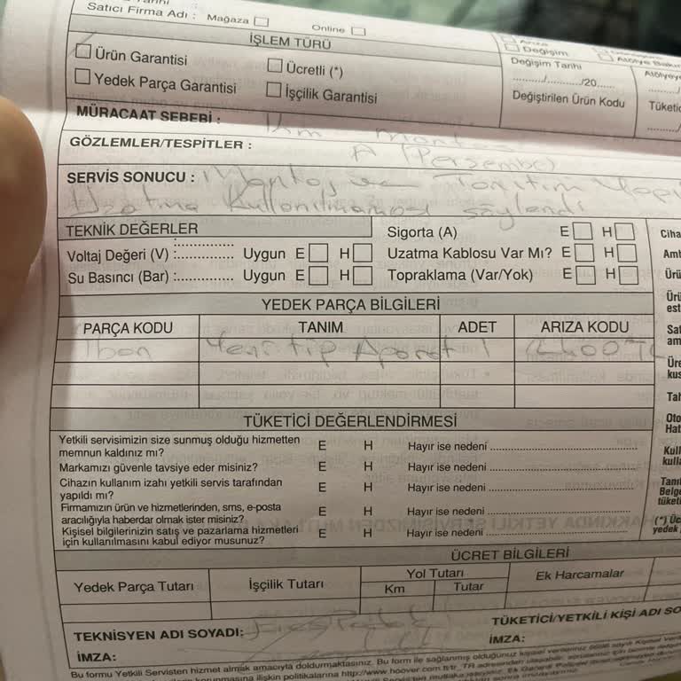 Hoover Yetkili Servisinin İlk Kurulumu İçin Haksız 2.400 TL Apart Ücreti