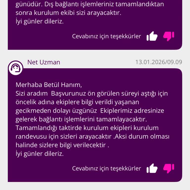 TurkNet Ev İnterneti Kurulumunun Gecikmesi Ve Müşteri Hizmetine Ulaşılamaması
