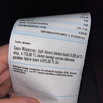 Kombiyi Düşük Derecede Çalıştırmamıza Rağmen Çıkan 8.925 TL Doğalgaz Faturası