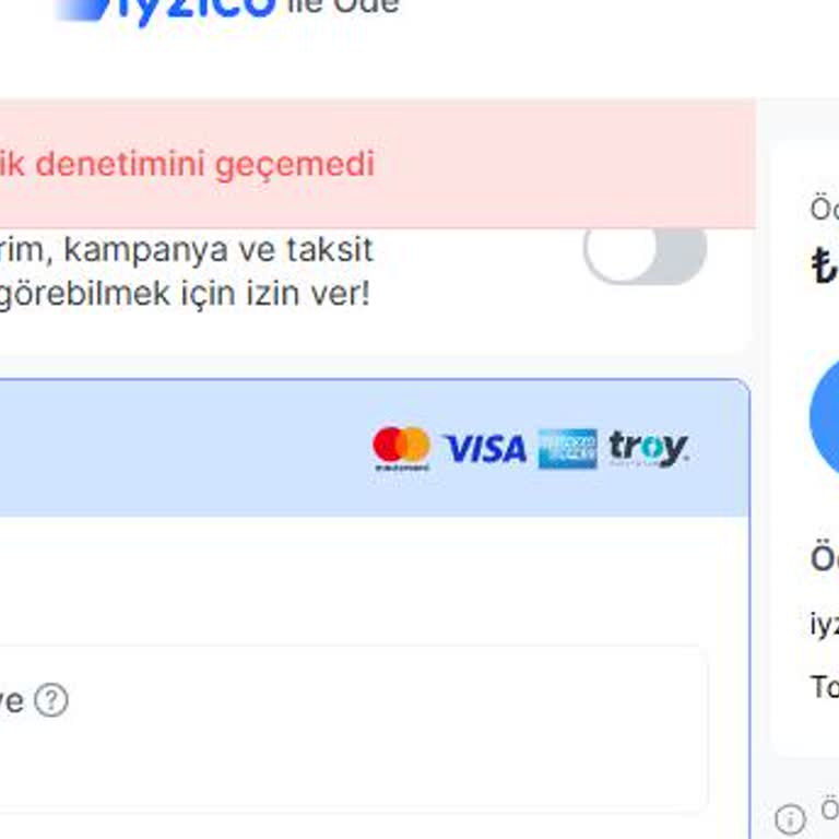 Ödeme Güvenlik Aşamasında Sürekli Hata Ve Destek Sorunu