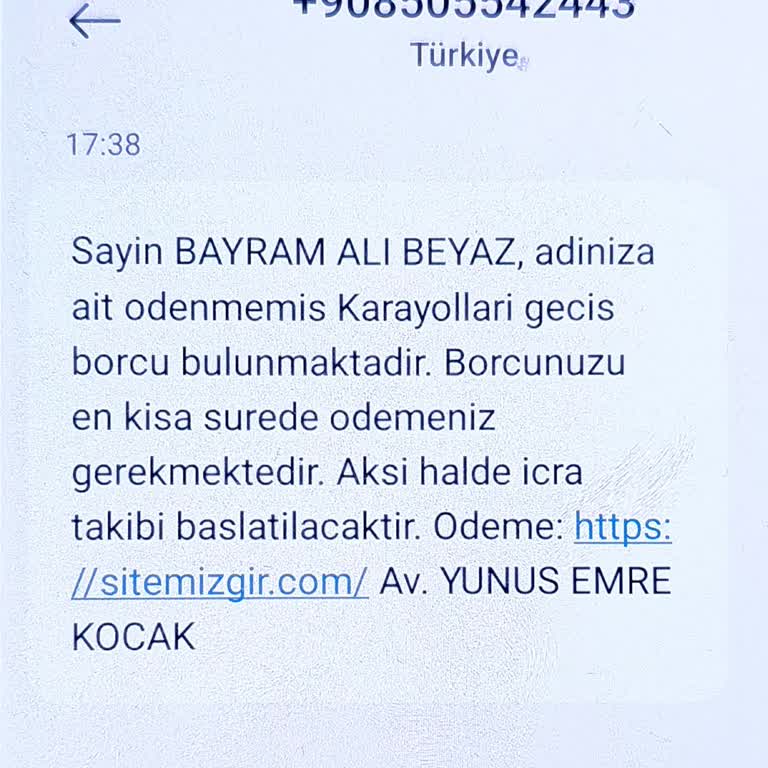 Sahte Karayolları Borcu SMS’ine Karşı Resmi Şikayet