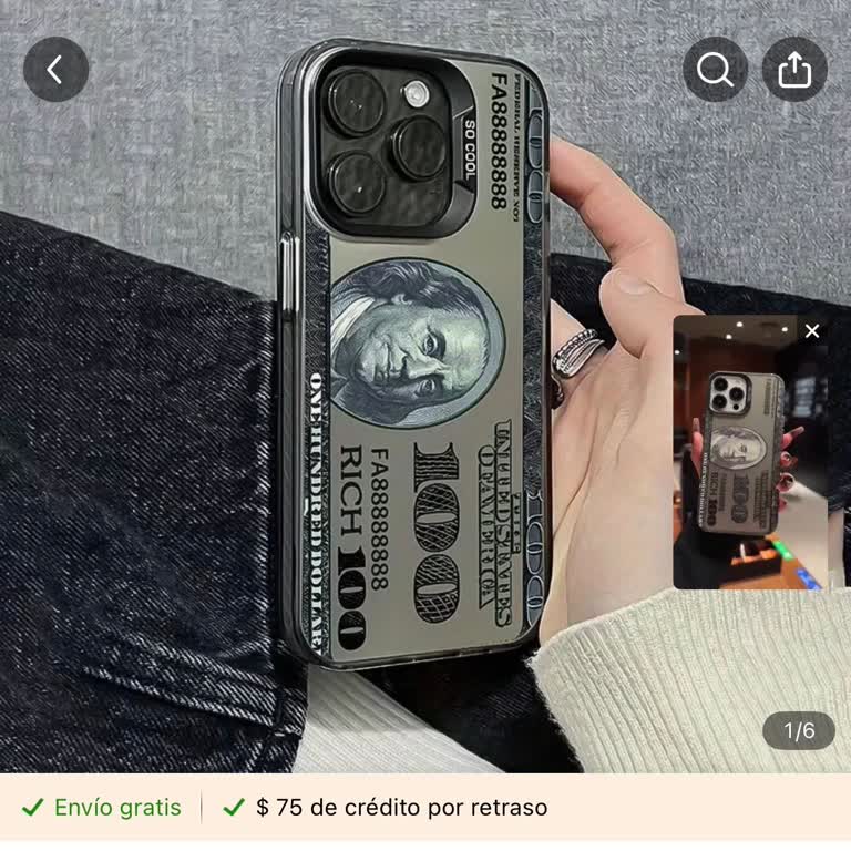 Solicito cambio de funda en pedido de Temu antes del envío