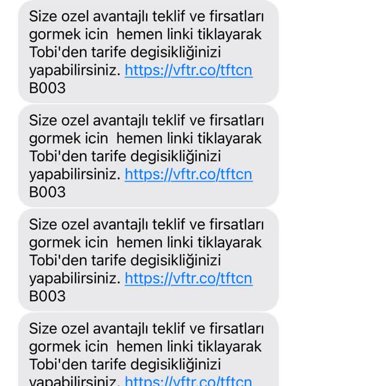 Vodafone Müşteri Hizmetinde İzin Dışı Arama Kesintisi Ve Tekrarlanan SMS Gönderimi