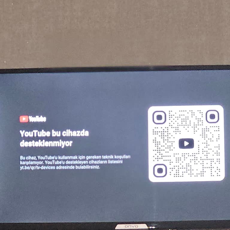 Onvo Televizyonunda YouTube Uygulaması Güncellenmediği İçin Kullanılamıyor