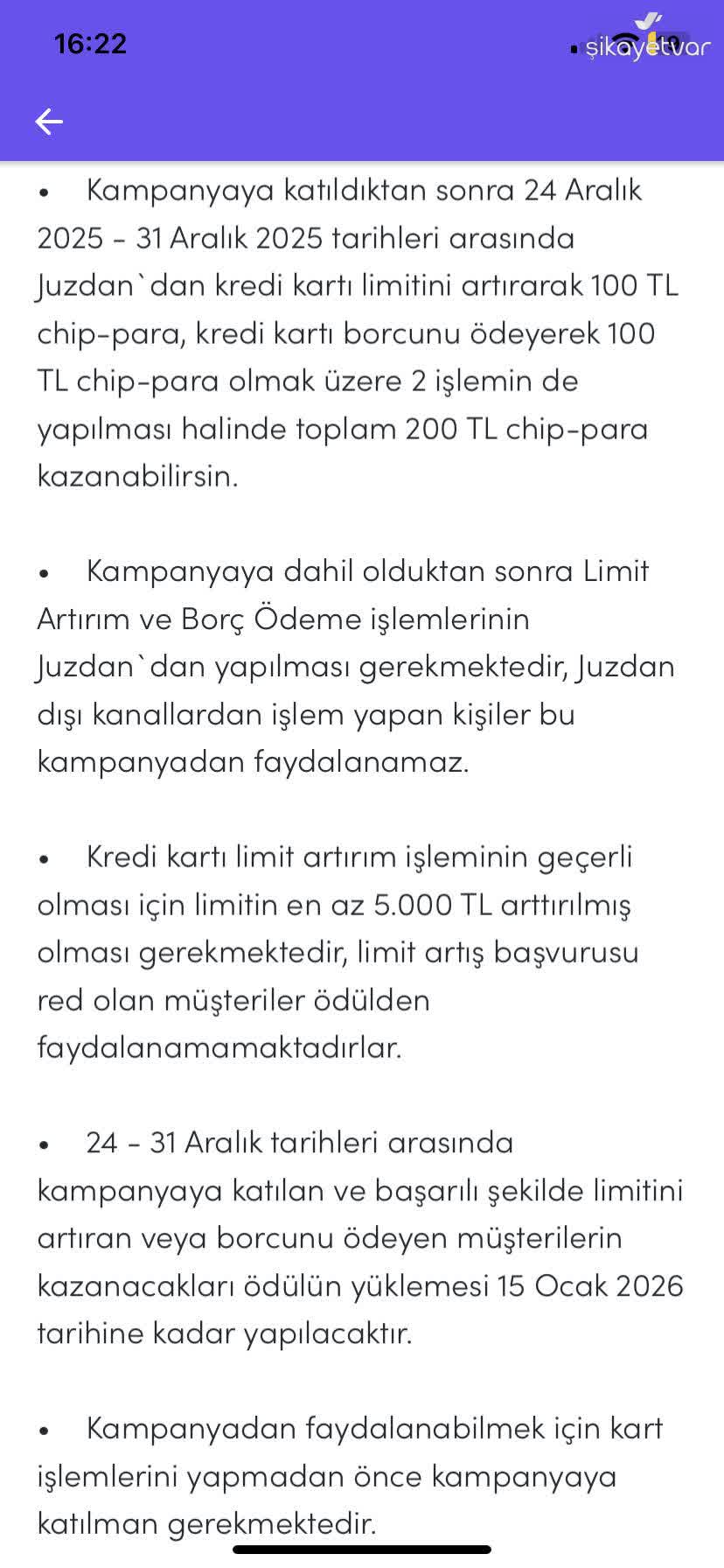 Akbank Jüzdan Kampanyasında 200 TL Chip Para Yüklenmedi - Şikayetvar
