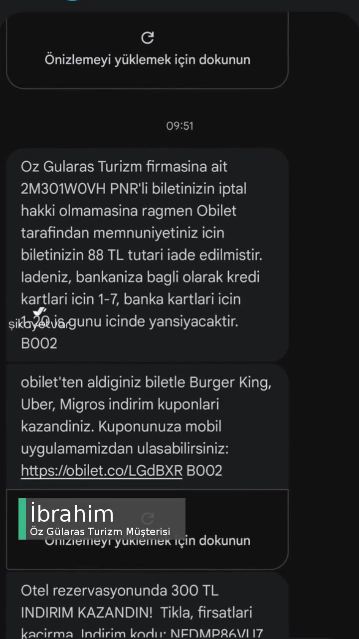 Öz Gülaras Turizm Bir Üniversite Öğrencisinin Mağduriyeti videonun kapak resmi
