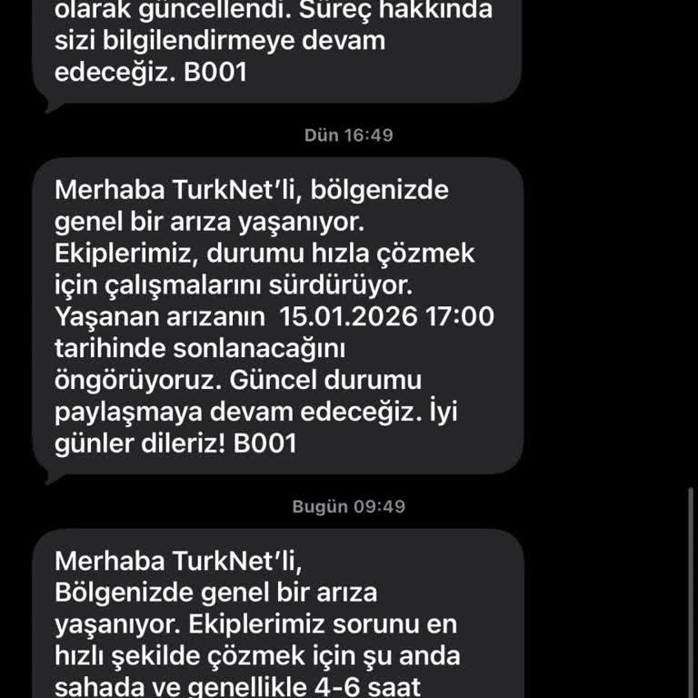 TurkNet Bağlantı Kopmaları Ve Müşteri Hizmetine Ulaşılamıyor